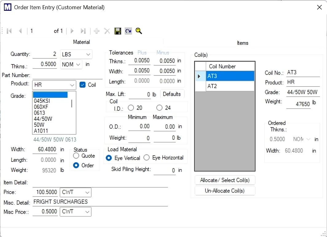 Sales Order Interface